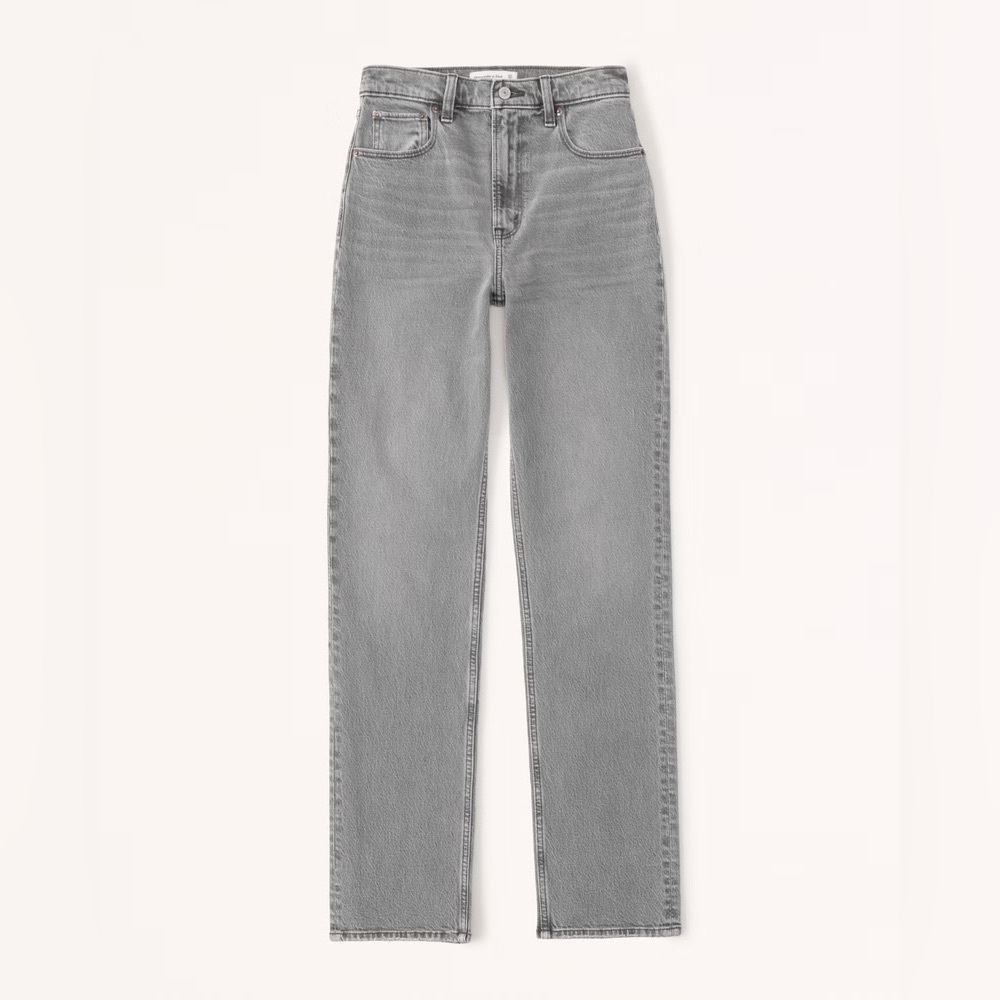 Abercrombie and finch grey mom jeans
